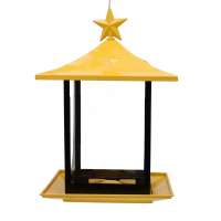 Made in China high quality outdoor yellow metal house bird feeder wild bird feeder